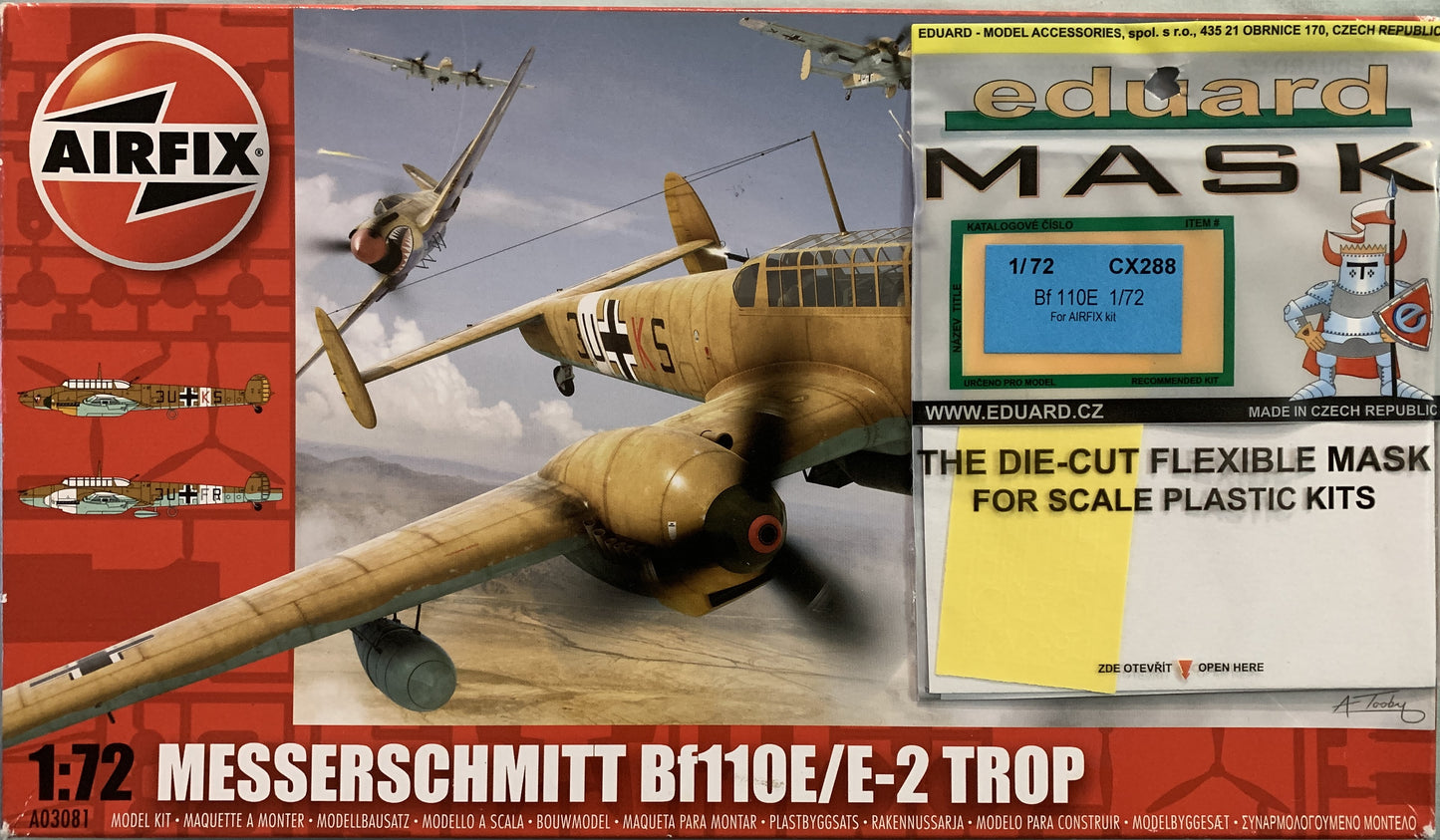 Airfix 1/72 Messerschmitt Bf 1110E/E-2 Trop + mask set