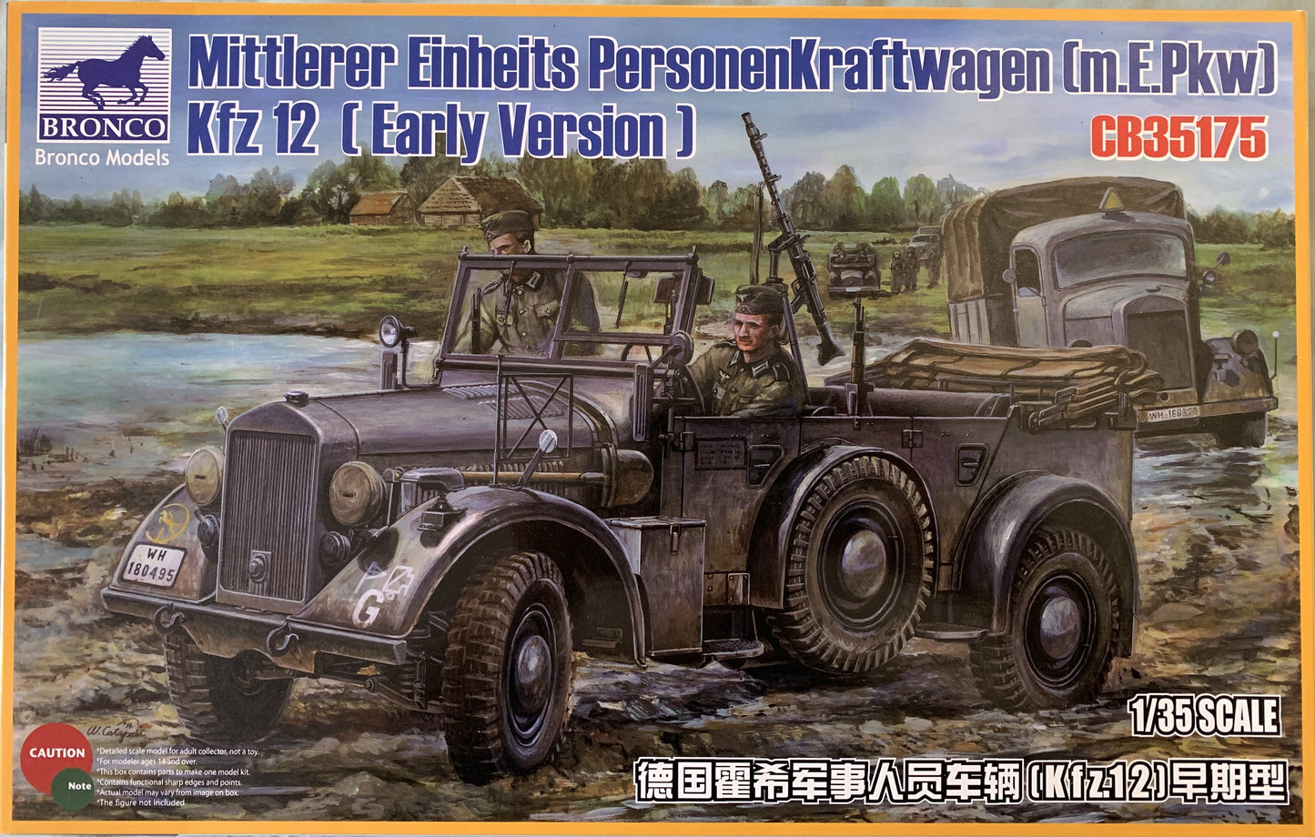 Bronco 1/35 Mittlere Einheits Personenkraftwagen (m.E.Pkw) Kfz 12 (Early Version)