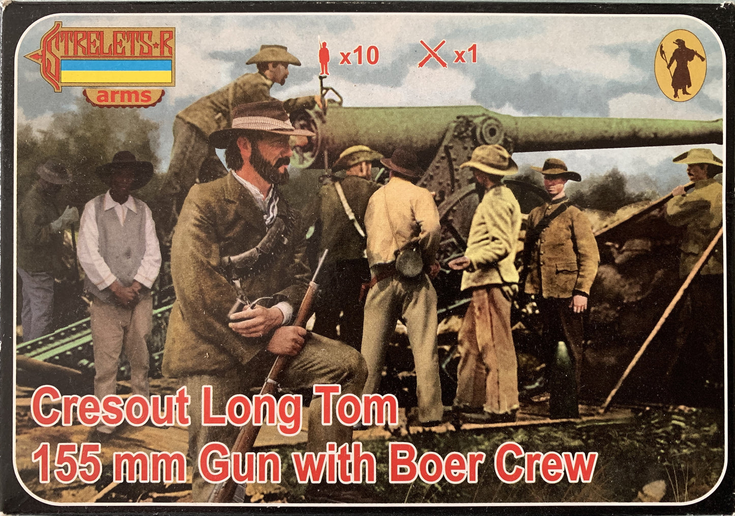 Strelets-R 1/72 Cresout Long Tom 155mm gun with Boer crew