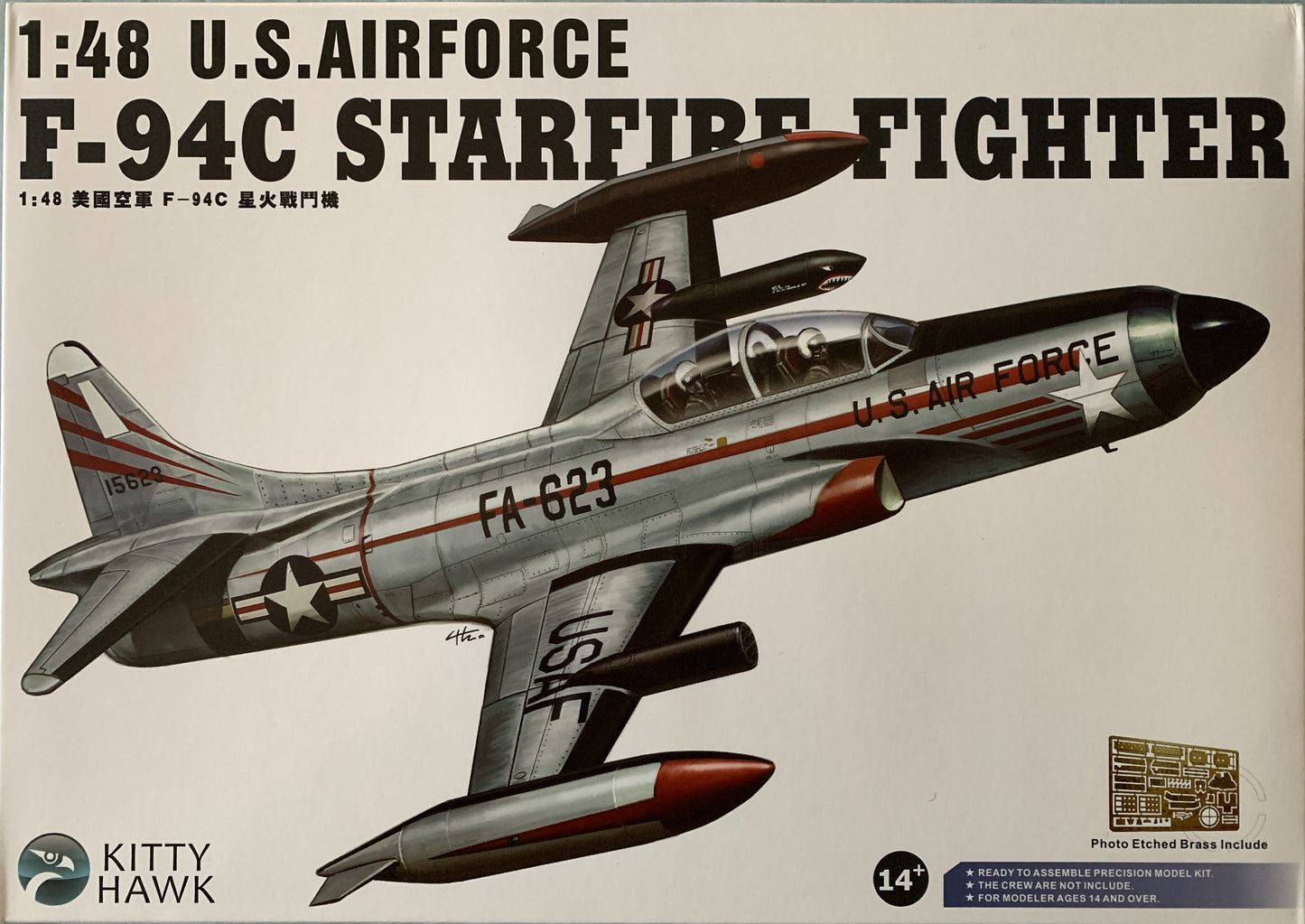 Kitty Hawk 1/48 U.S Air Force F-94C Starfire Fighter