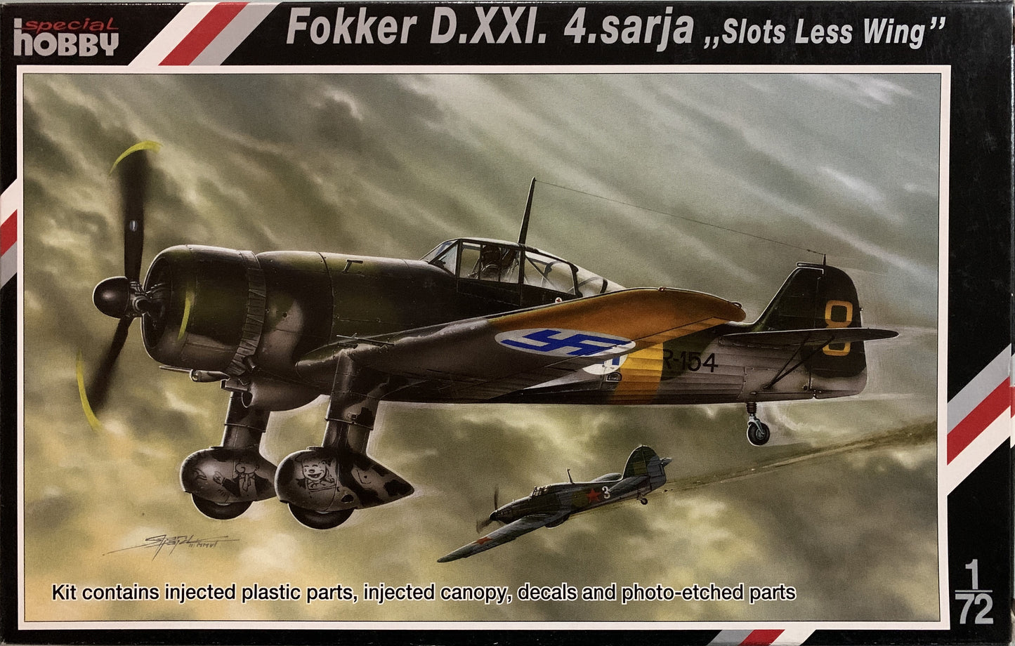 Special Hobby 1/72 Fokker D.XXI 4.Sarja "Slots Less Wing"