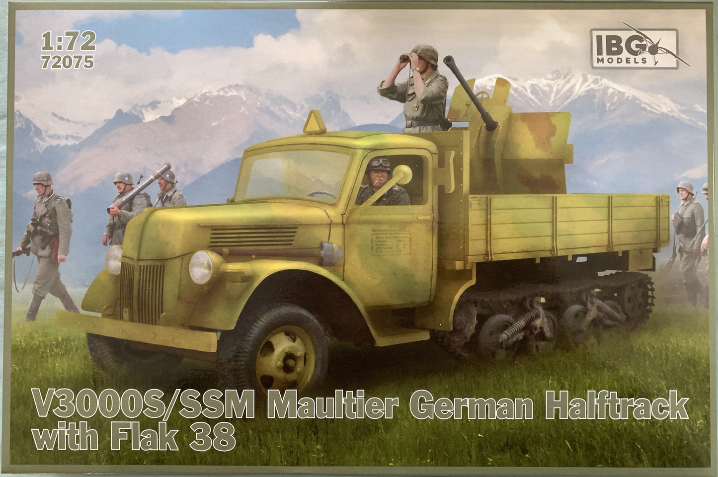 IBG 1/72 V3000S/SSM Maultier German Half Track with Flak 38