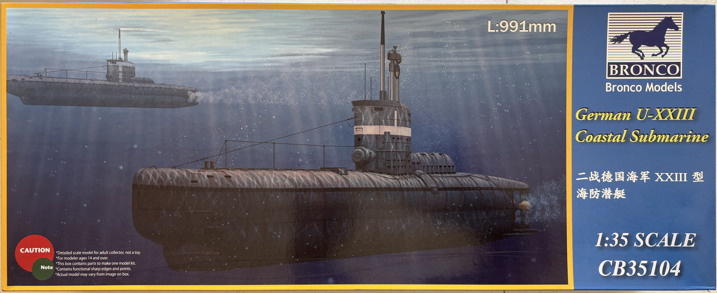 Bronco 1/35 German U-XXIII Coastal Submarine