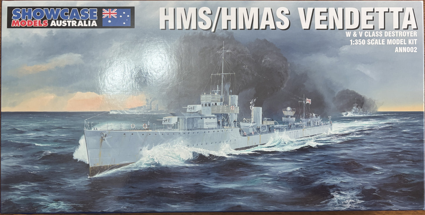 Showcase Models Australia 1/350 HMS/HMAS Vendetta, W&V Class Destroyer