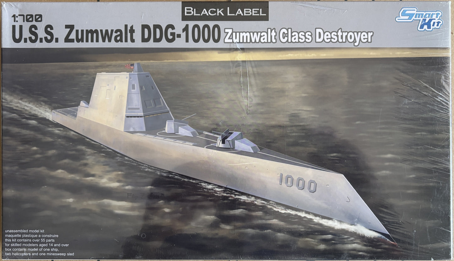 Dragon 1/700 USS Zumwalt DDG-1000 Zumwalt Class Destroyer