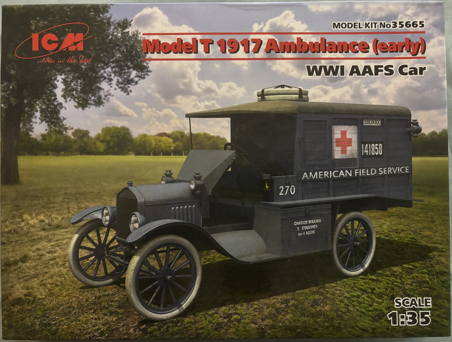 ICM 1/35 Model T 1917 Ambulance (early) WWI AAFS Car