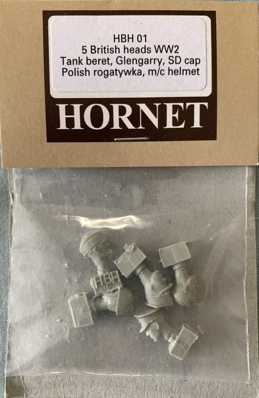 [66] Hornet 1/35 5 British Heads, WWII.
