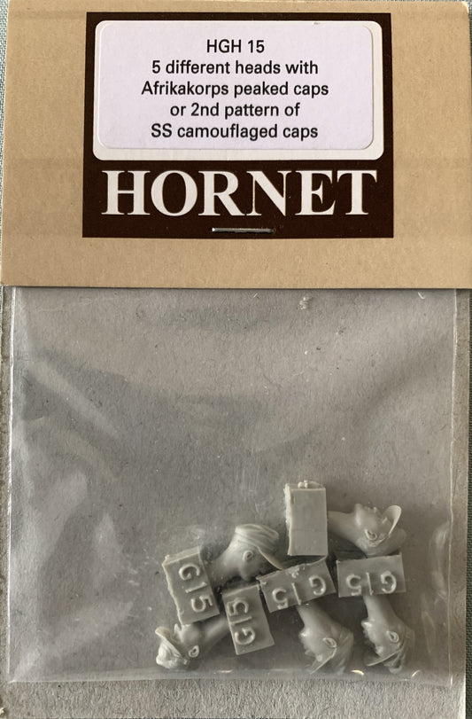 [66] Hornet 1/35 5 x Different Heads German Afrika Corps