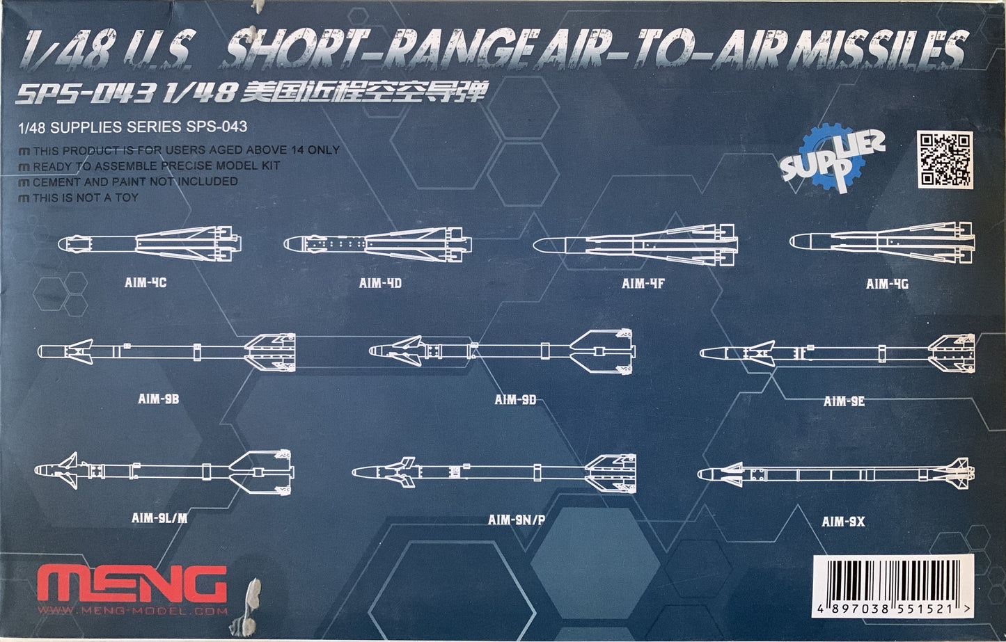 Meng 1/48 U.S Short Range Air to Air missles