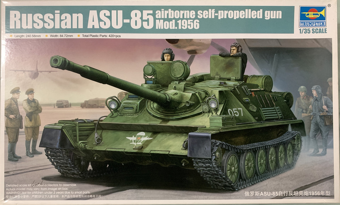 Trumpeter 1/35 Russian ASU-85 Airborne Self Propelled gun Mod.1956