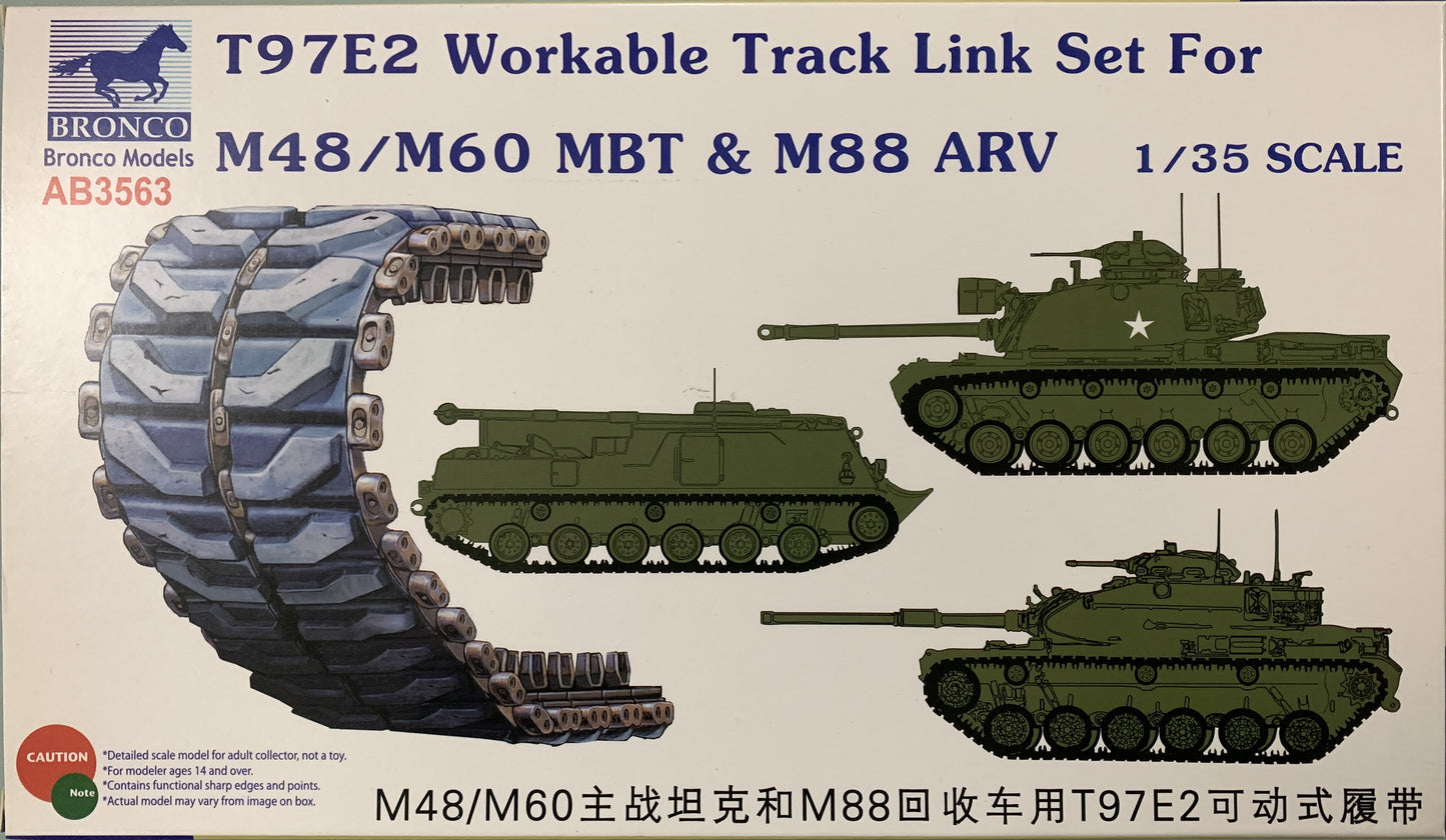 Bronco 1/35 T97E2 Workable Track Link set (M48/M60 MBT & M88 ARV)
