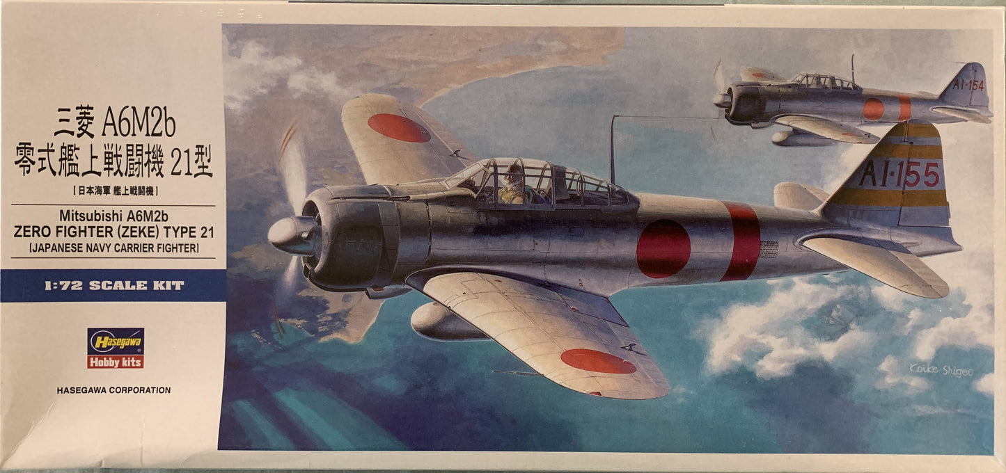 Hasegawa 1/72 Mitsubishi A6M2b Zero Fighter (Zeke) type 21