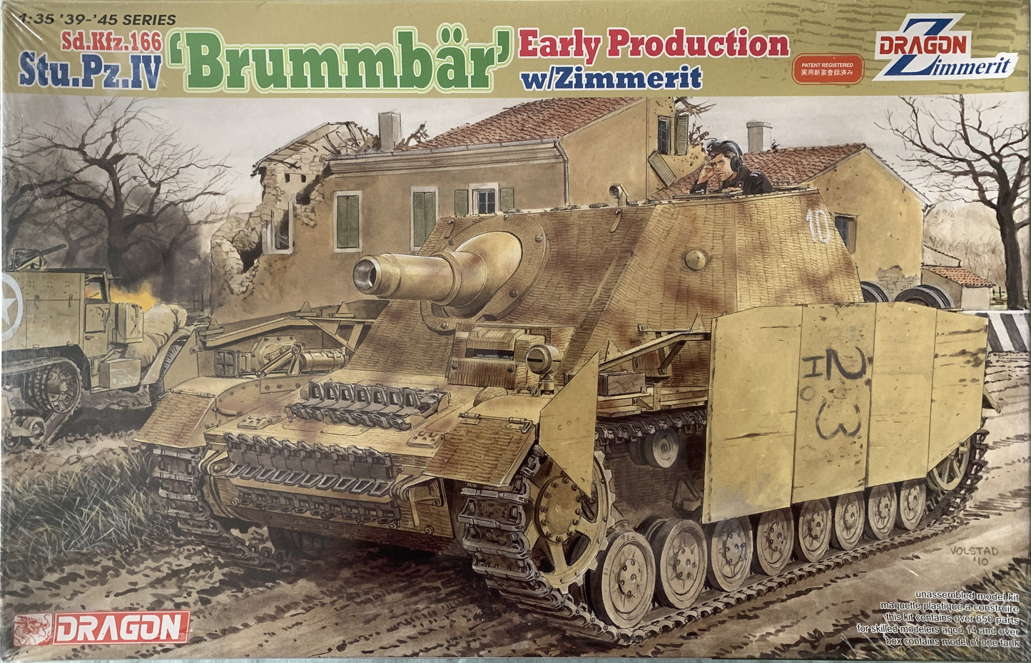 Dragon 1/35 Sd.Kfz.166 Stu.Pz.IV "Brummbar" Early Production w/Zimmerit