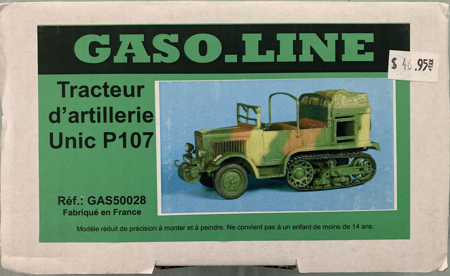 Gaso.Line 1/48 Tractor d'artillerie Unic P107