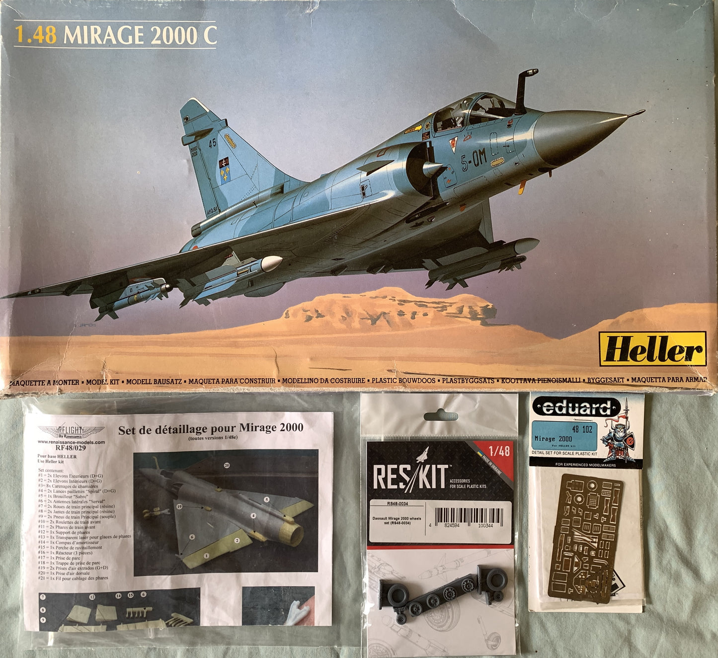 Heller 1/48 Mirage 2000C + extras