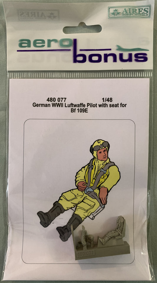 [54] Aerobonus 1/48 German WWII Luftwaffe Pilot with seat for Bf 109E