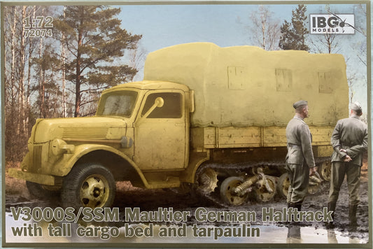 IBG 1/72 V3000S/SSM Maultier German Half Track with tall cargo bed and tarpaulin