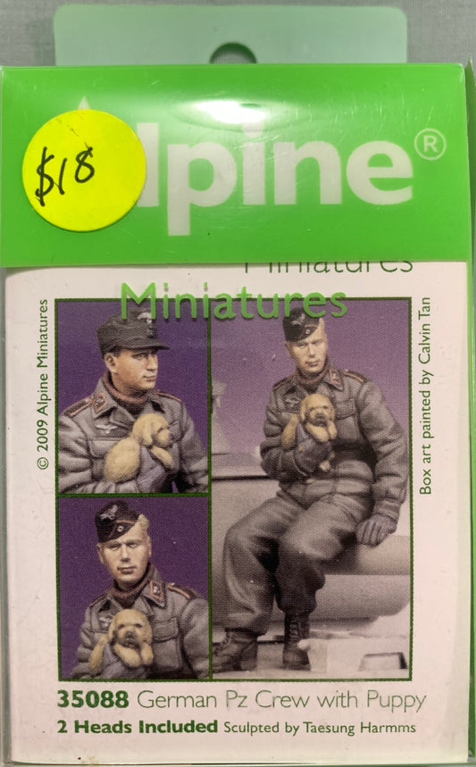 [T04] Alpine Miniatures 1/35 German Pz Crew with puppy