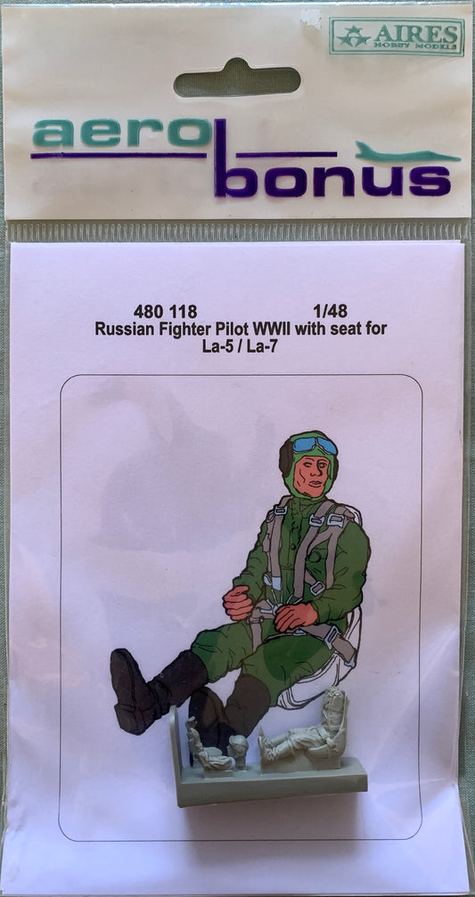 [T04] Aero Bonus 1/48 Russian WWII Pilot with seat for La-5/La-7
