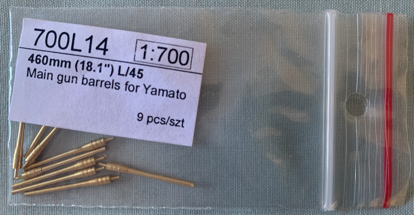 [T07] RB Model 1/700 460mm (18.1") L/45 Main Gun Barrels for Yamato