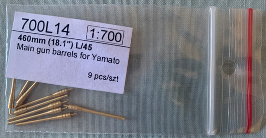 [T07] RB Model 1/700 460mm (18.1") L/45 Main Gun Barrels for Yamato