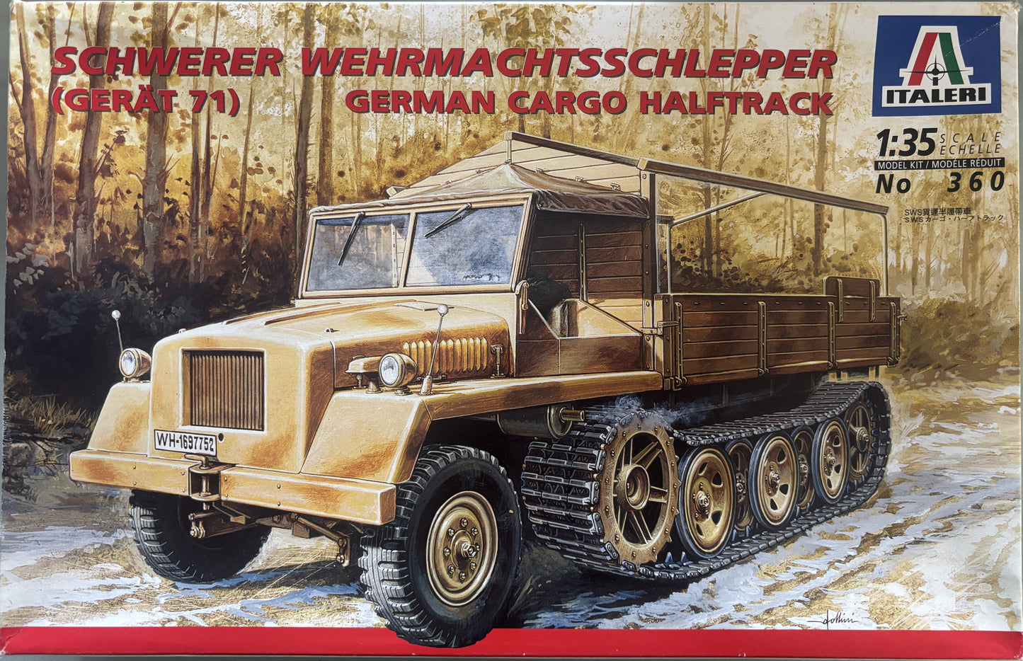 Italeri 1/35 Schwerer Wehrmachtsschlepper (Gerat 71) German Cargo Half Track