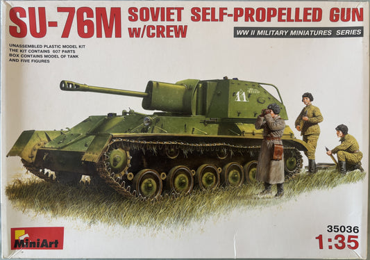Mini Art 1/35 SU-76 Soviet Self Propelled Gun w/Crew