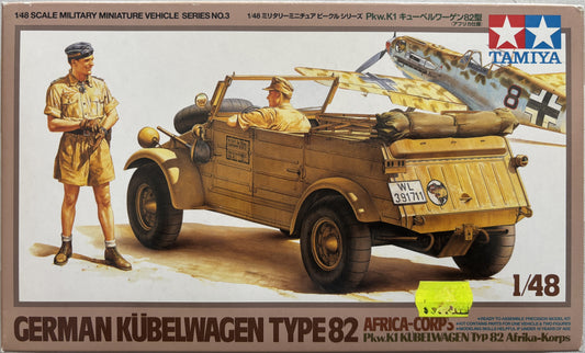 Tamiya 1/48 German Kubelwagen Type 82 Pkw.K1 Africa-Corps