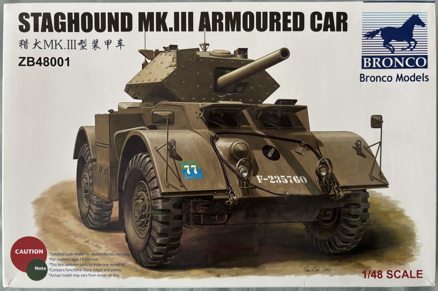 Bronco 1/48 Staghound Mk.III Armoured Car