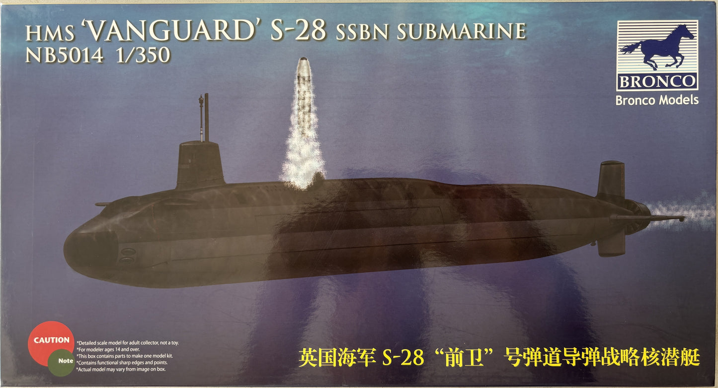 Bronco 1/350 HMS Vanguard S-28 SSBN Submarine