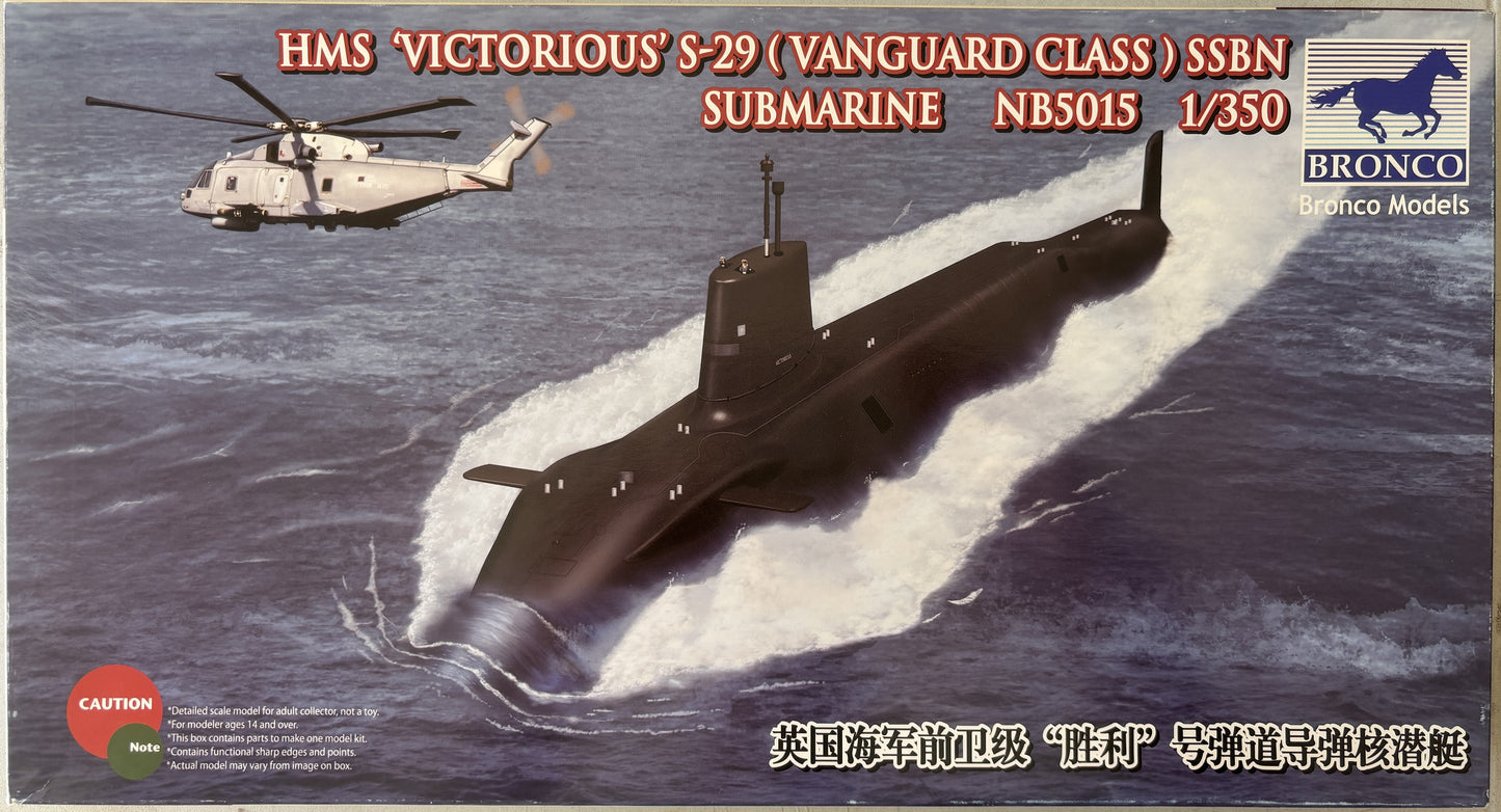 Bronco 1/350 HMS Victorious S-29 (Vanguard Class) SSBN Submarine