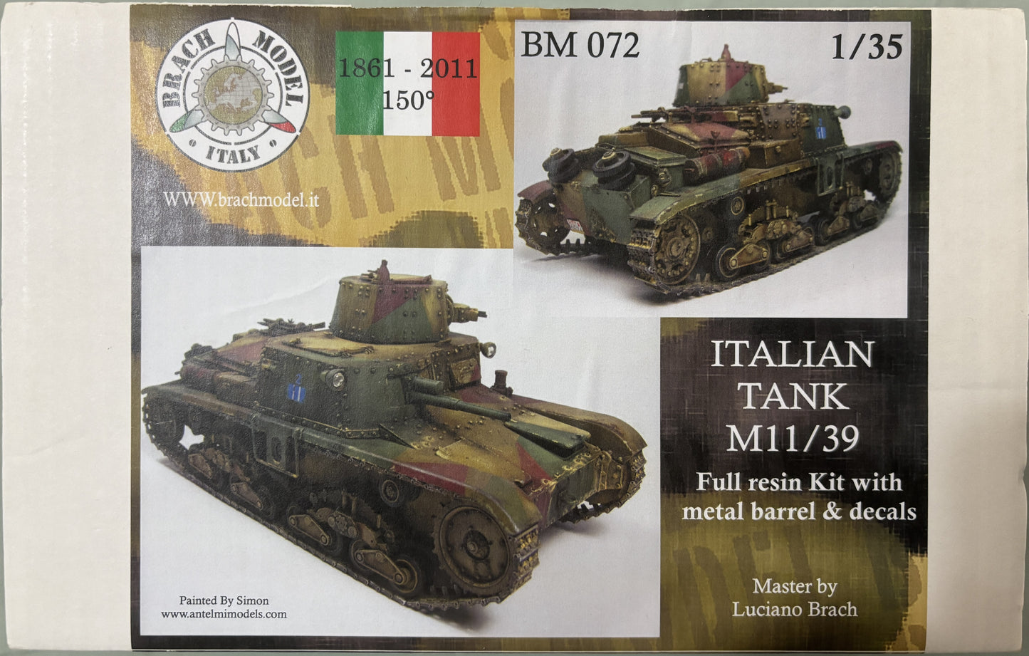Brach Model 1/35 M11/39 Italian Tank