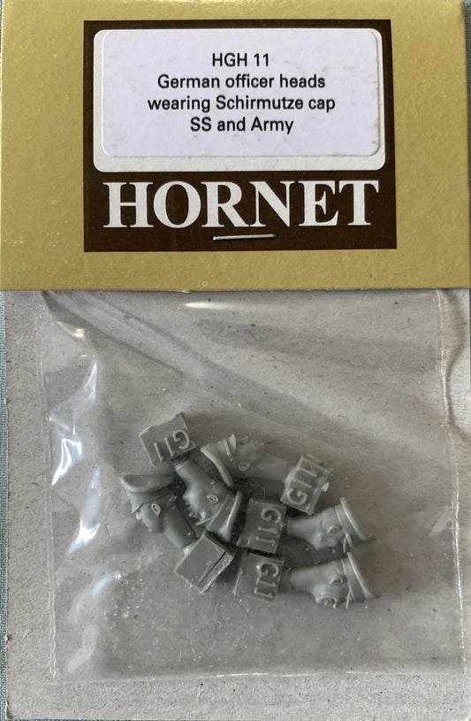 [66] Hornet 1/35 German Officer Heads wearing Schirmutze Cap SS and Army