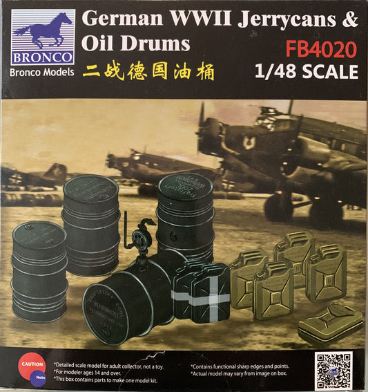 Bronco 1/48 German German WWII Jerry Cans and Oil Drums
