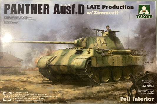 Takom 1/35 Panther Ausf.D, Late Production w/Zimmerit
