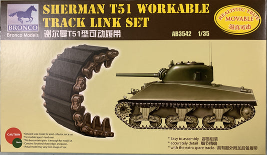 Bronco 1/35 Sherman T51 Workable Track Link Set
