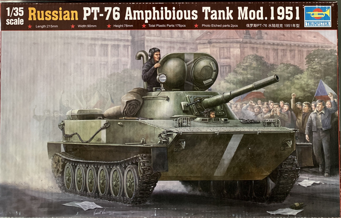 Trumpeter 1/35 Russian PT-76 Amphibious Tank Mod. 1951