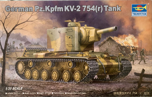 Trumpeter 1/35 German Pz.Kpfm KV-2 754(r) Tank