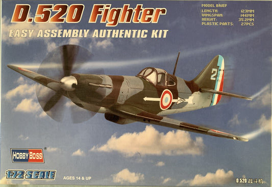 Hobby Boss 1/72 D.520 Fighter