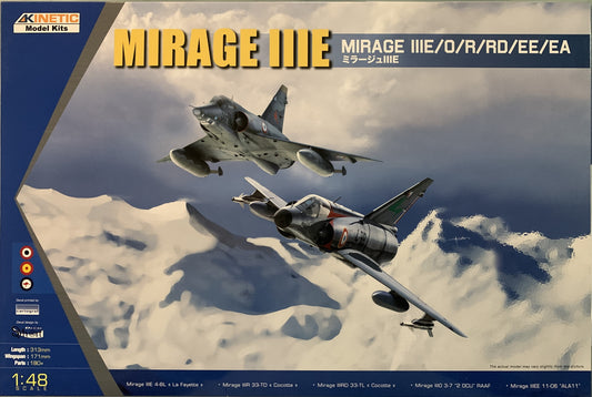 Kinetic 1/48 Mirage IIIE/O/R/RD/EE/EA