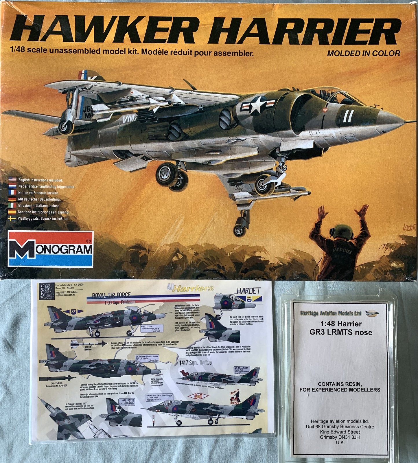 Monogram 1/48 Hawker Harrier + extras