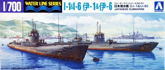 [11] Aoshima 1/700 IJN Submarine I-1 & I-6